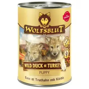 Dose Wolfsblut Nassfutter Wild Duck & Turkey Puppy für Welpen